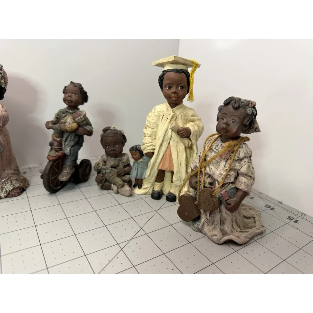 Lot of 8 Vintage Black Heritage Figurines - Sarah's Attic & Miss Martha Holcombe